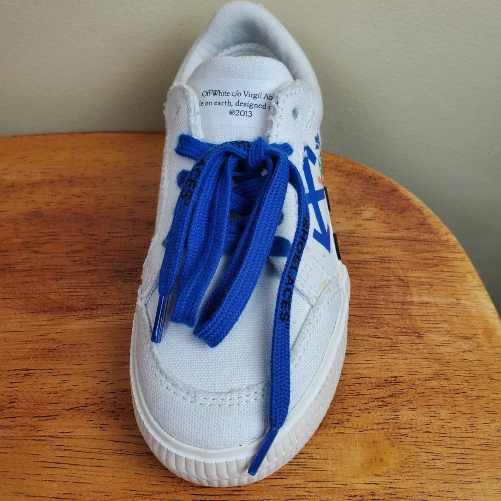 Kids Off White Monster Virgil Abloh White Sneakers Zip Tie Vulcanized 26